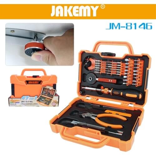 Wholesale JM-8146 47 in 1 Precision Screwdriver Set Household Ratchet Wrench Pliers Repair DIY Hand Tools Kit Drop Shipping