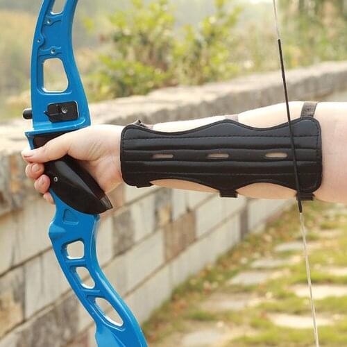 Bow And Arrow Equipment Arm Guards Archery Supplies Cowhide Belt Hole Recurve Hunting Bow And Arrow Training Arm Guards