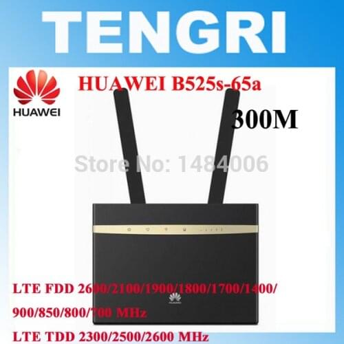 Original Unlocked 300Mbps Huawei B525 B525S-65a B525S-23a 4G LTE Cat6 CPE Wireless Router with sim card slot +2pcs 4G antennas