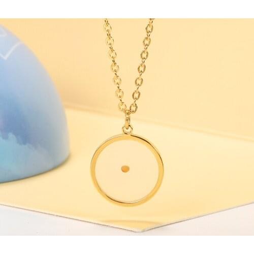 Real Mustard Seed Round Necklaces Gold Stainless Steel Chain Bijoux Collier Elegant Women Jewelry Gifts Dropshipping