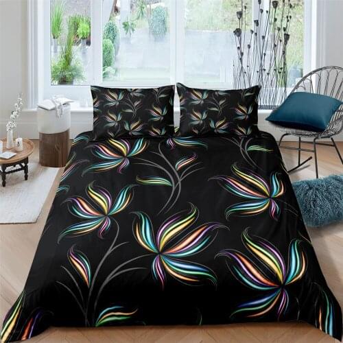 Nordic Leaf Flower Bed Cover Bedding Set 2/3 Pcs Bedclothes Duvet Cover 240x220 For Home Single Twin Double Full Size Bed Cover