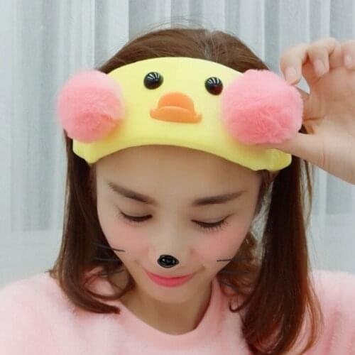 Korean cute duck hair band plush wide-brimmed headband Girl heart cute headband hot