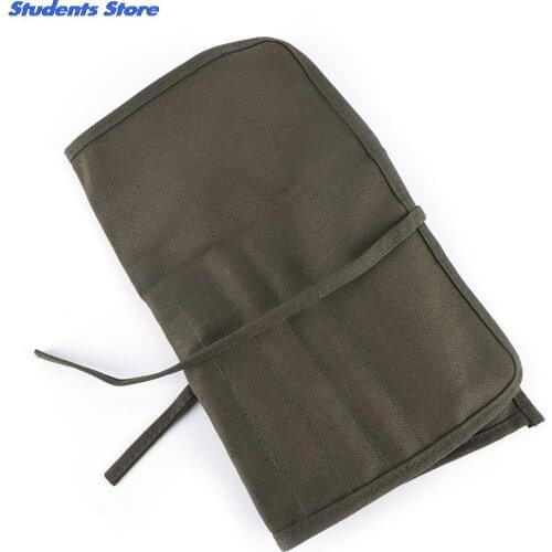 Roll Up Canvas Paint Brush Bag Army Green Newest Cases For Artist Draw Pen Watercolor Oil Brush School Arts Supplies 41 x 33cm