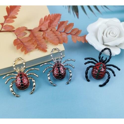 JeQue 10pcs/lot Alloy Charms Spider Halloween Antique Making Pendant Vintage Tibetan Silver Color DIY Handmade Jewelry