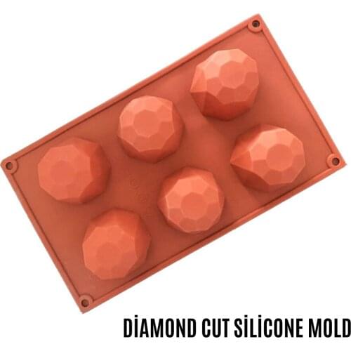 Diamond Cut Silicone Mold, Chocolate, Cake, Soap, Candle Mold, Food contact product