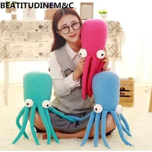 Cute Deep Octopus Doll Pillow Creative Squid Plush Toys Nap Pillow Doll Men and Women Birthday Gift