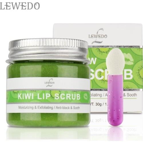 LEWEDO Lips Care Scrub Fruit Lip Balm Moisturizing Plumper Exfoliating Kiwi Lip Scrubs Reduce Lip Fine Lines For Women Lip Care