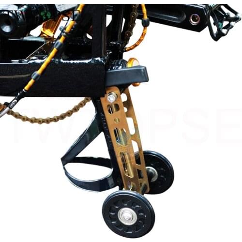 TWTOPSE Bike Rack Easy Wheel For Birdy RHINE Folding Bike Pack Rack Easywheel Holder Aluminum Alloy Fit Bottle Cage 226g Part