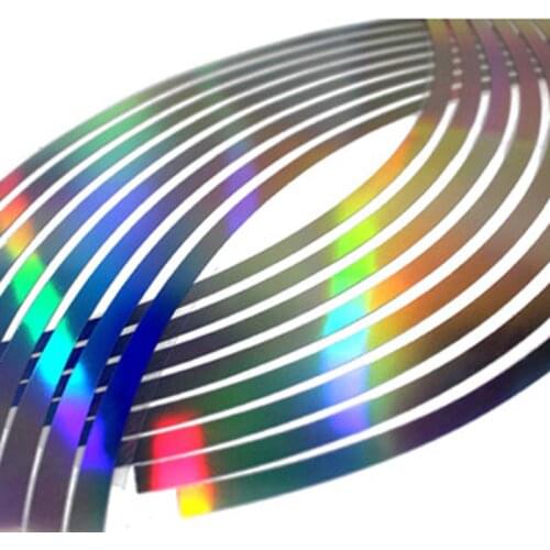 10" 12" 14" 16" 18" Motorcycle Sticker Sliver Gold Green Reflective Strip Wheel Rim Adesivi For Honda Yamaha Suzuki Kawasaki