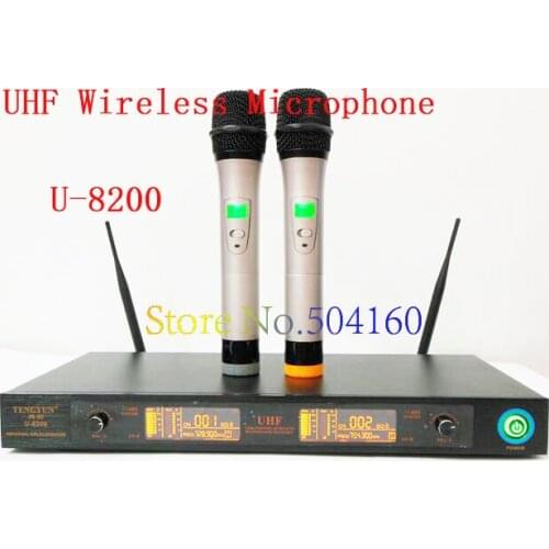 UHF U-8200 Professional Wireless Microphone System for home karaoke