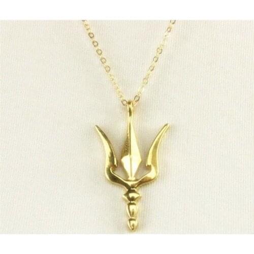 Ukraine Symbol Trident Necklace Neptune Greek Spear Olympians Trident Anchor Poseidons weapon pendant Necklace jewelry