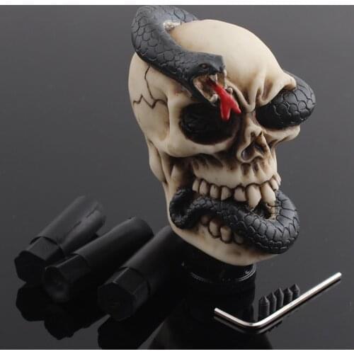 Universal Funny Horror Skull Snake Style Car Trunk Gear Shift Knob Fit For Manual Transmission