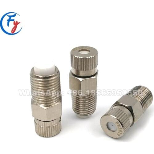 Humidifying brass micro nozzle, high pressure water mist nozzle, water fog nozzle, fog misting spray nozzle, brass mist nozzle