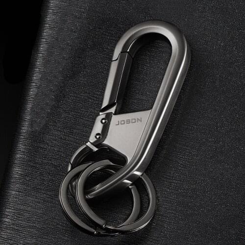 High-Grade Metal Keychain For Men Waist Hanging Creative Double-Ring Zinc Alloy Car Key Chain Car Key Chain Ring Holder Jewelry