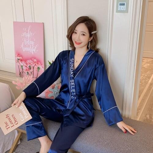 YUANXIANGPO Women's Silk Pajamas