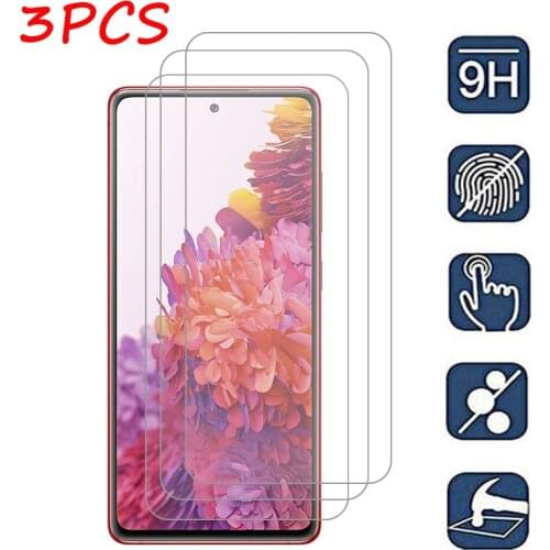 3Pcs Glass For Smasung Galaxy S20 Fan Edition FE Tempered Glass Screen Protector For Samusng S20 fe 2020 Protective Glass Cover