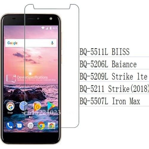 Tempered Glass for BQ BQ-5511L BIISS Smartphone Explosion-proof 9H Protective Film cover for BQ-5206L 5209L 5211 5507L