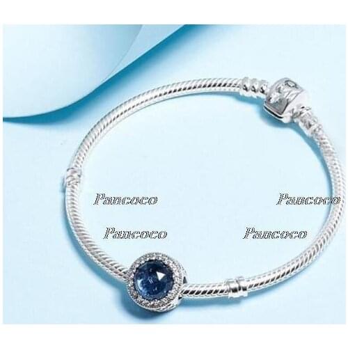 925 Sterling Silver Openwork Radiant Hearts With Crystal Beaded Bracelet For Women Wedding Gift Fashion Jewelry