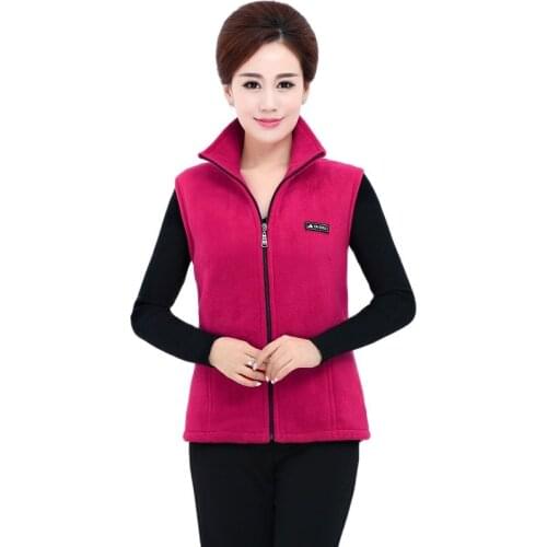 Fall / winter vest Womens and Mens Vest Middle-aged high collar vest size L-XXXXL 4 Color: blue / dark green / purple / red