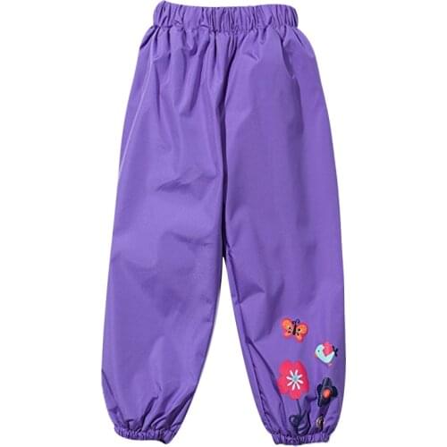 2021 Winter Children Rain Pants High Quality Rain Pants For Kids Clothing Flowers Baby Girls Clothes Casual Girls Pants Leggings