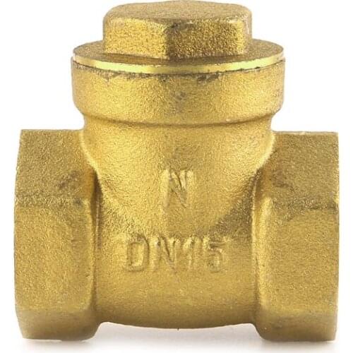 Golden horizontal check valve Brass non return valve 1/2"