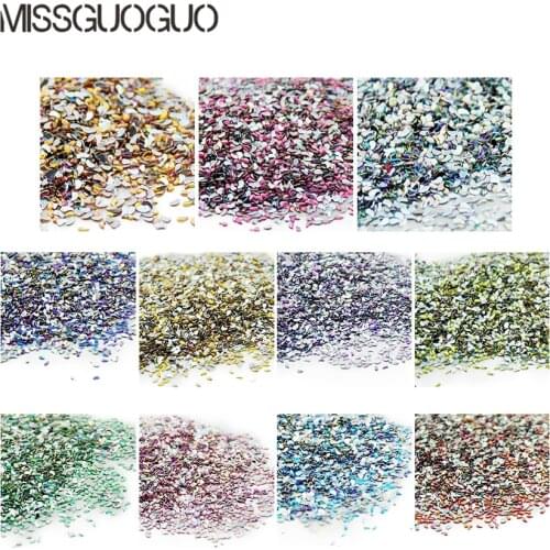 1.5X3mm Comma 500pcs nail art 3d decorations new arrival Multicolor Acrylic Nail Art Decoration Shining Rhinestones