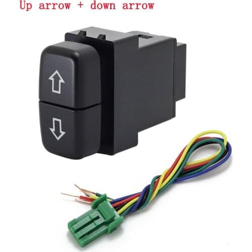 1pc Dual key switch dual switch fog lights radar power supply LED Headlight Switch Button for Mitsubishi Pajero V97