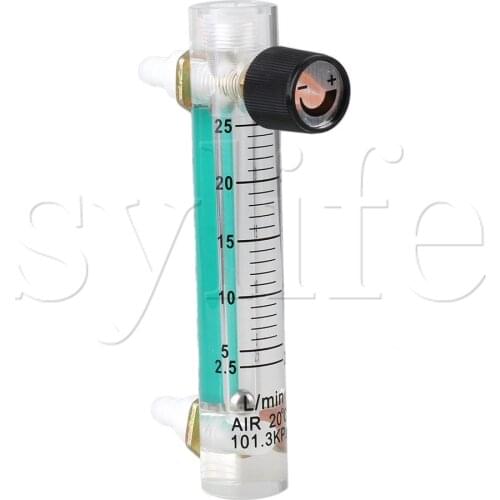 122mm Height LZM-6 Oxygen Flow Meter 2.5-25 LPM for Measuring Oxygen Air Gas