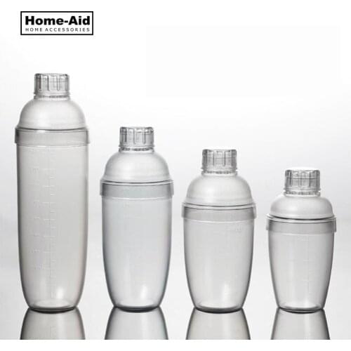350ml/530ml/700ml/1000ml Transparent Good Grips Plastic Milk Tea Cocktail Shaker Mixing Cup Drink Mixer Bar Bartending Tool