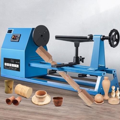 370W Electric Lathe 4 Speed Adjustable Milling Drilling Lathe Machine 220V Woodworking DIY Grinding Polishing Processing Bench