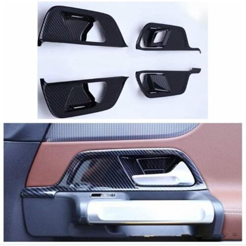 4Pcs Car Door Inner Handle Bowl Cup Cover Trim Sticker Chrome ABS For Mercedes Benz GLA GLB 2020 Car Styling