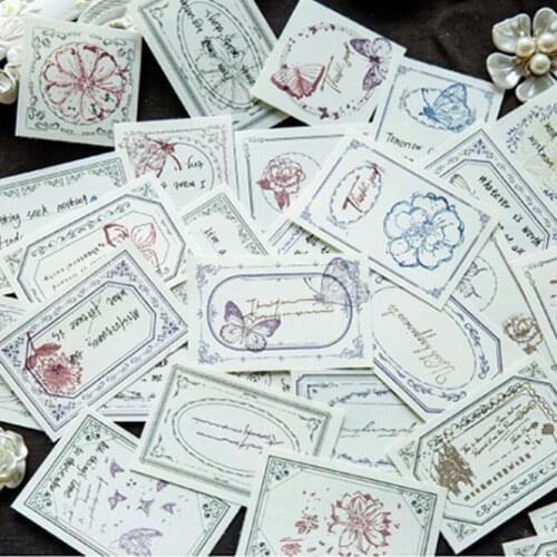 50 Sheets/Pack Vintage Style Memo Pad For Hand Account Material Retro Simple Message Notepad DIY Diary Decoration Notes Paper