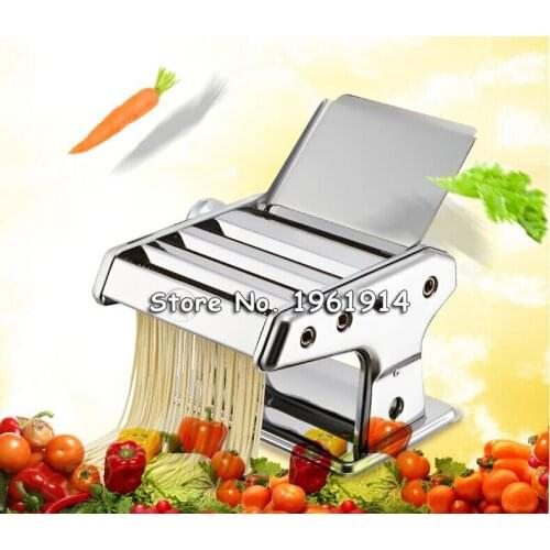 Household small manual stainless steel pasta machine rolling dumpling wonton noodle press mechanism of machine with 3 baldes