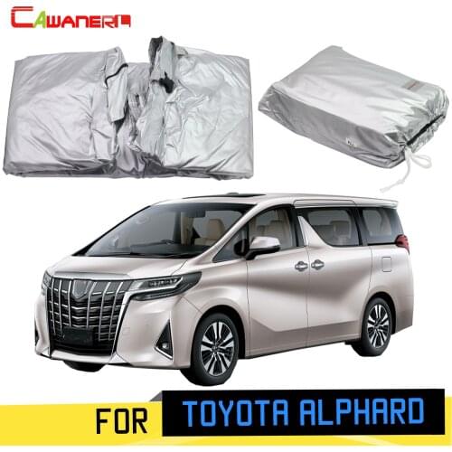 Cawanerl Outdoor Car Cover Anti-UV Sun Shade Rain Snow Scratch Protector MPV Cover Windproof For Toyota Alphard 2002-2019