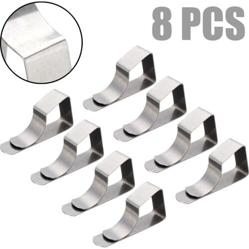 8Pcs Stainless Steel Table Cloth Clip Sliver Tablecloth Stable Clips Wedding Home Garden Supplies Table Cover Holder