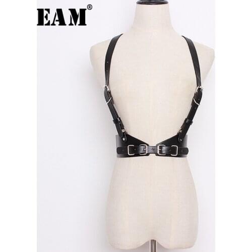 [EAM] 2021 New Spring Summer Women Solid Color Fashion Tide Hit Colors Pin Buckle PU Leather Strap Long Belt LD0103