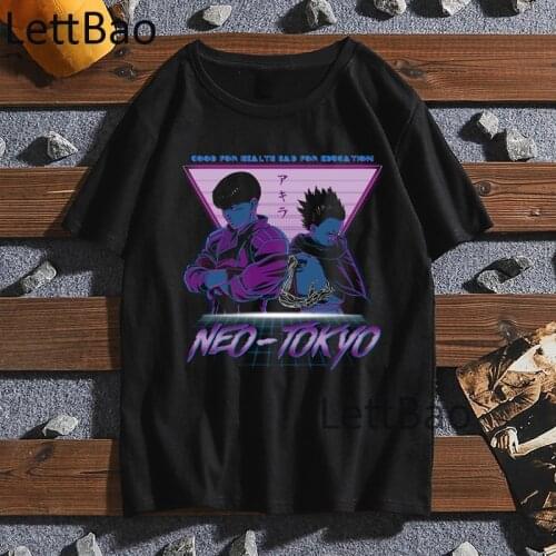 Akira Neo Tokyo T Shirt Women Men Anime Cartoon T-shirt Harajuku Casual Ullzang Japanese Style Short Sleeve Summer Tops Tees