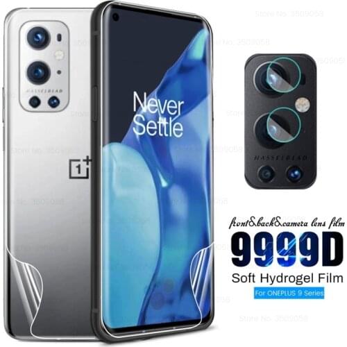 Front back hydrogel film screen protector not glass for oneplus 9 pro oneplus9 one plus 9r 2021 camera len protective film cover
