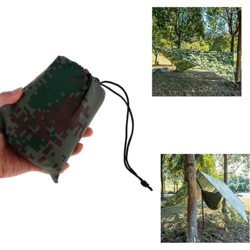 Outdoor Shelter Ultralight Tarp Camping Survival Sun Shelter Multifunctional Waterproof Beach Awning Beach Mat Rain Shelter