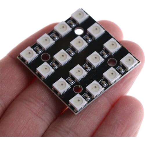 One Piece RGB LED 4x4 16-Bit WS2812 5050 RGB LED + Integrated Drivers For Arduino
