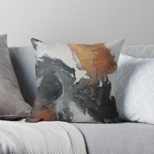 Mono Copper Throw Pillow Cushion Cover Polyester throw pillows case on sofa home living room car seat decor 45x45cm