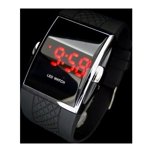 Hot Style Fashion Digital LED Wrist Watch Wristwatch Gifts Kid Boys Men Black LXH