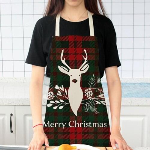 QIFU Christmas Ornaments Santa Claus Apron Christmas Decorations for Home Xmas Gifts Kitchen Accessories Navidad New Year 2021