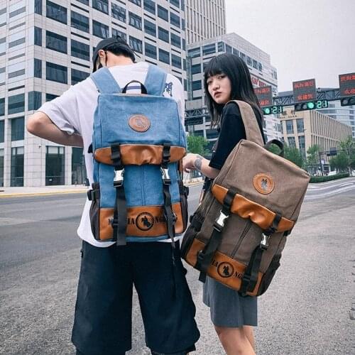 College students' school bags, leisure travel bags, men and women backpacks, fashion trends, canvas backpacks, youth computer ba