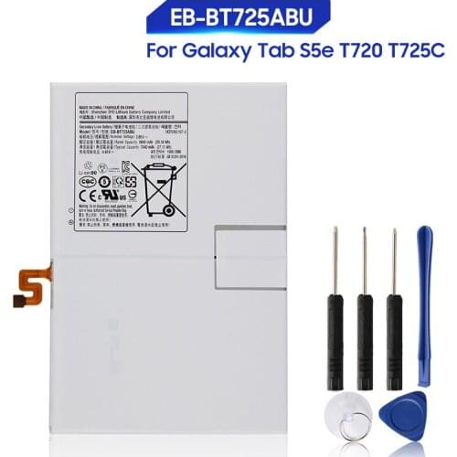 Original Replacement Samsung Battery For Galaxy Tab S5e T725C T720 Genuine Phone Batetry EB-BT725ABU 7040mAh