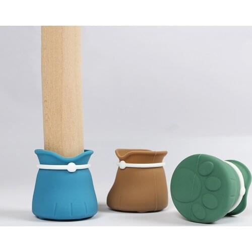 Quiet and wear-resistant stool non-slip protective cover cats paw leg pad table and chair foot pad silicone chair booties