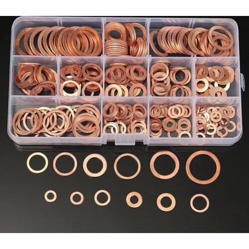 Universal Motorcycle Copper Gaskets/washers/pads/seals 50pcs -280PCS for M5-M20 (banjo) Bolts For Honda Yamaha Kawasaki Suzuki