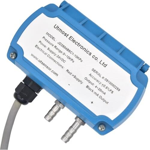 High accuracy 4-20mA 0-10V wind differential pressure sensor