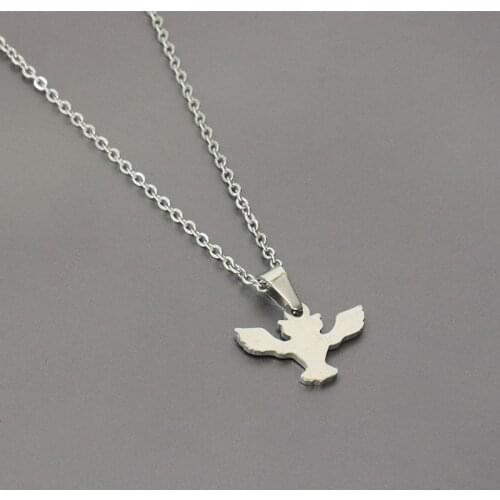 1pc Little Hero Fairy Bat Stainless Steel Necklace Pendant Women Girls Kids Chokers Statement Necklaces Jewelry