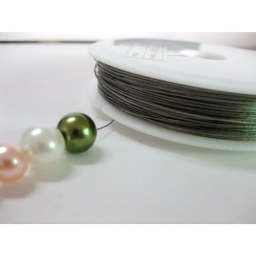 100M Silver Beading Cord Wire Thread String Tiger Tail 0.45mm